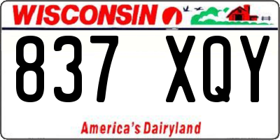 WI license plate 837XQY