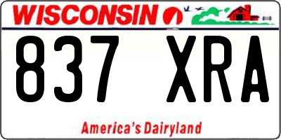 WI license plate 837XRA