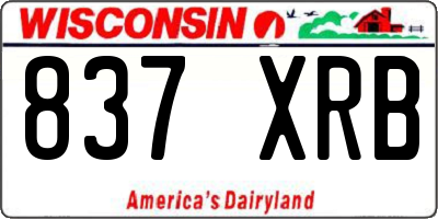 WI license plate 837XRB