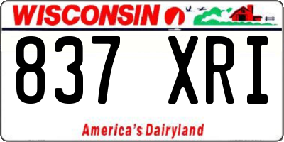 WI license plate 837XRI