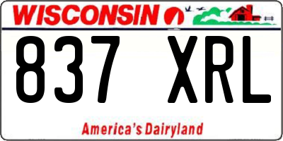 WI license plate 837XRL