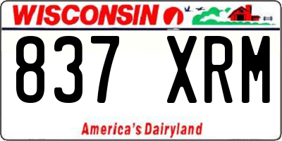 WI license plate 837XRM