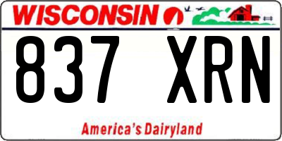 WI license plate 837XRN