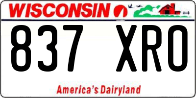 WI license plate 837XRO