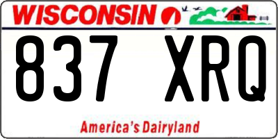 WI license plate 837XRQ