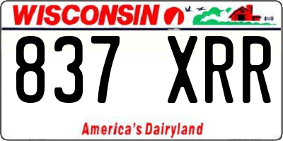 WI license plate 837XRR