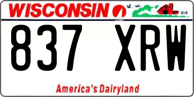 WI license plate 837XRW