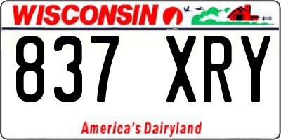 WI license plate 837XRY