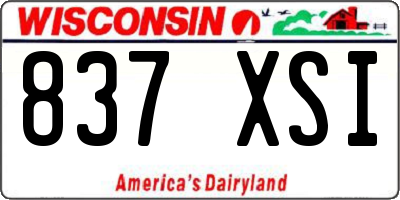WI license plate 837XSI