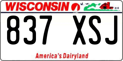 WI license plate 837XSJ