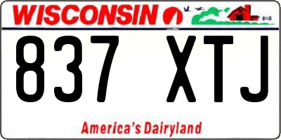 WI license plate 837XTJ