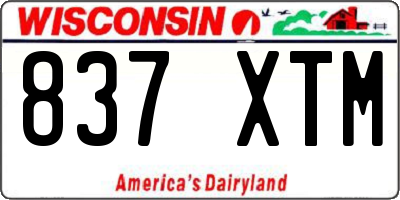 WI license plate 837XTM
