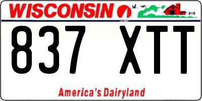 WI license plate 837XTT