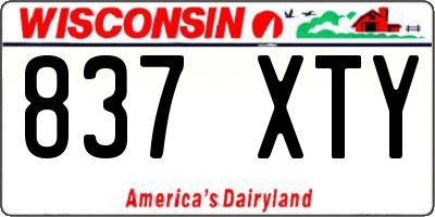 WI license plate 837XTY