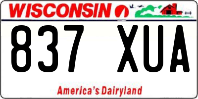 WI license plate 837XUA