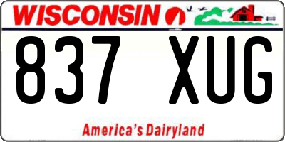 WI license plate 837XUG