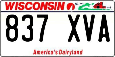 WI license plate 837XVA