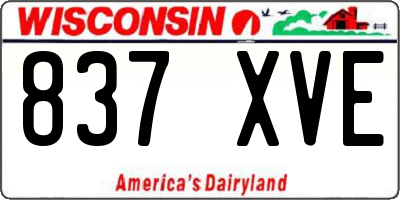 WI license plate 837XVE