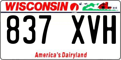WI license plate 837XVH