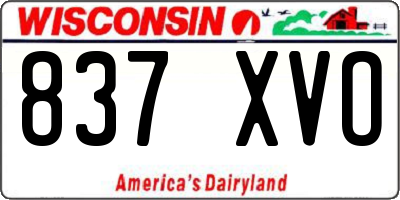 WI license plate 837XVO