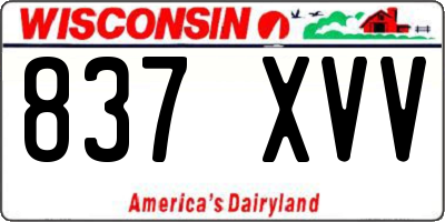WI license plate 837XVV