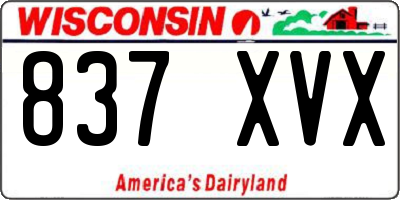 WI license plate 837XVX