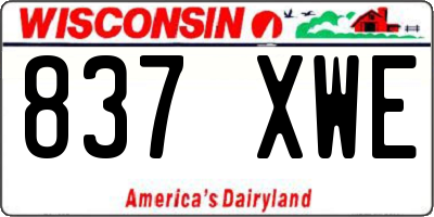 WI license plate 837XWE