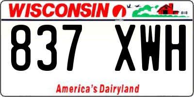 WI license plate 837XWH