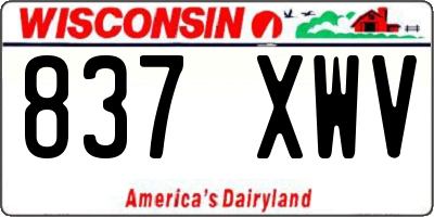 WI license plate 837XWV