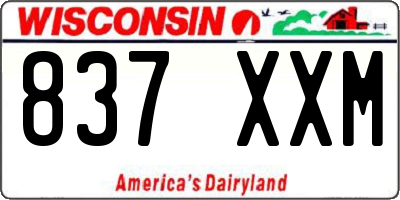 WI license plate 837XXM