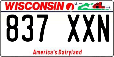 WI license plate 837XXN