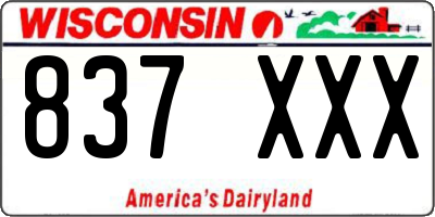WI license plate 837XXX