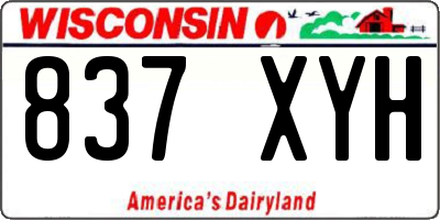WI license plate 837XYH