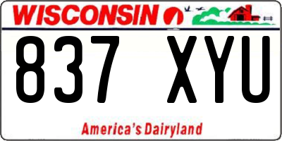 WI license plate 837XYU