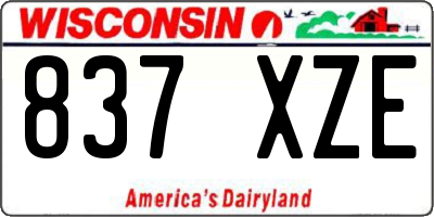 WI license plate 837XZE