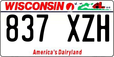 WI license plate 837XZH
