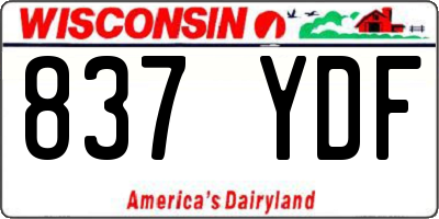 WI license plate 837YDF