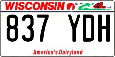 WI license plate 837YDH