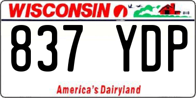 WI license plate 837YDP