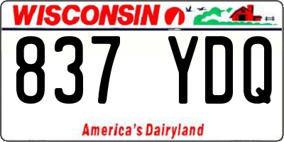 WI license plate 837YDQ