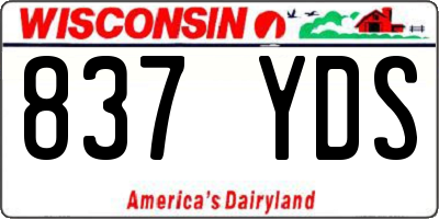 WI license plate 837YDS
