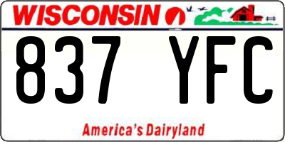 WI license plate 837YFC