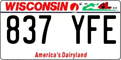 WI license plate 837YFE