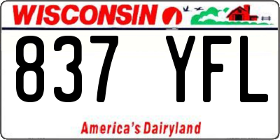 WI license plate 837YFL