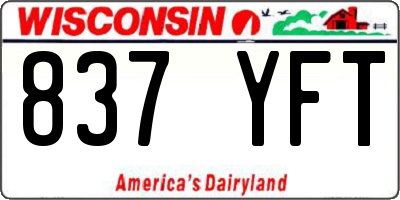 WI license plate 837YFT