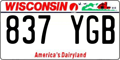 WI license plate 837YGB