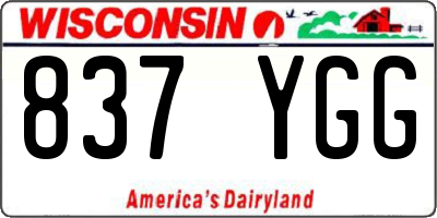 WI license plate 837YGG