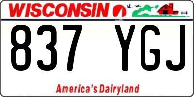 WI license plate 837YGJ