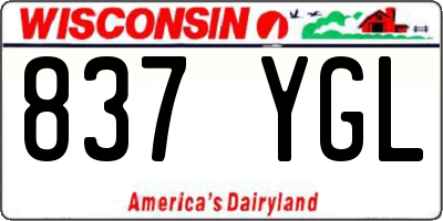 WI license plate 837YGL