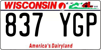 WI license plate 837YGP
